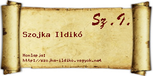 Szojka Ildikó névjegykártya