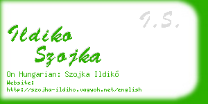ildiko szojka business card